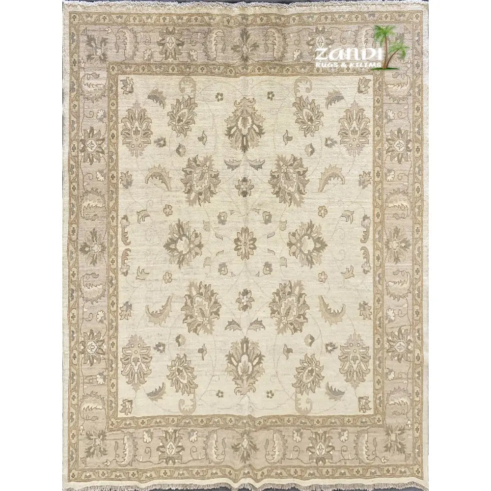 Hand knotted Pakistani Peshawari traditional design rug size 6'7''x6'8'' RR10323